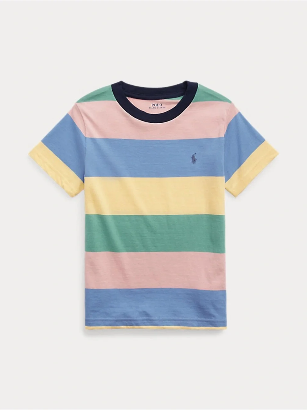Polo by Ralph Lauren Boys Striped Cotton Jersey Tee in Pastels
